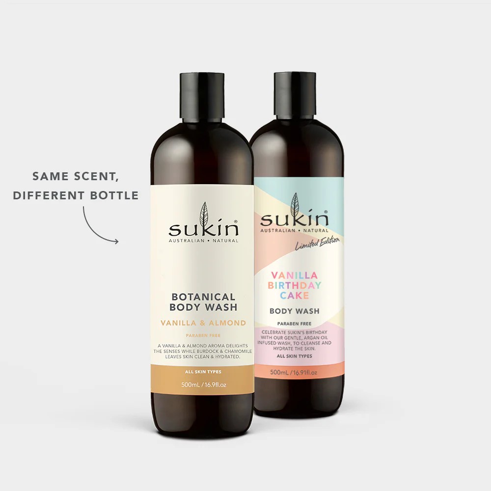 BOTANICAL BODY WASH | VANILLA & ALMOND | 500ML - Image 2