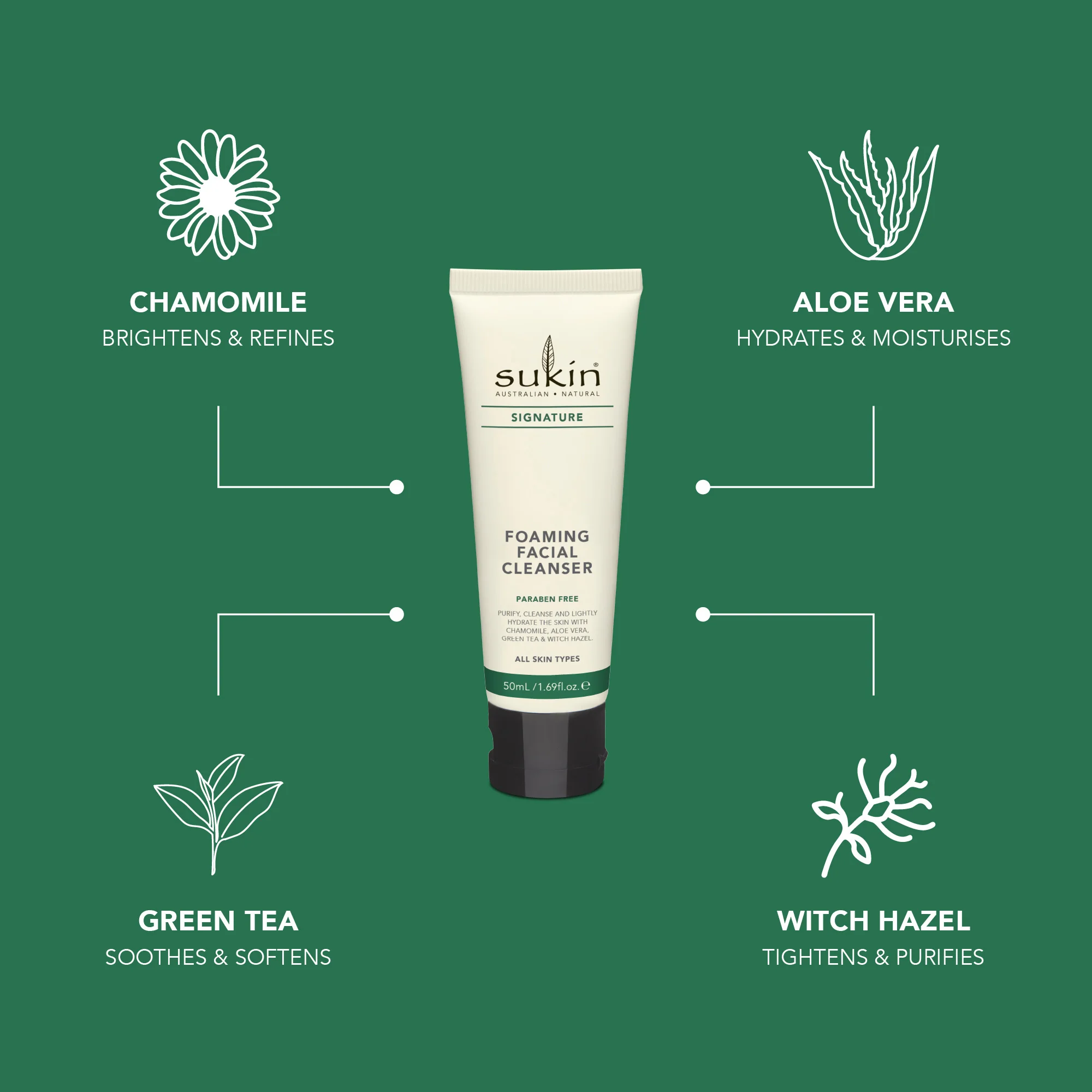 FOAMING FACIAL CLEANSER | SIGNATURE | 50 mL - TRAVEL SIZE - Image 4