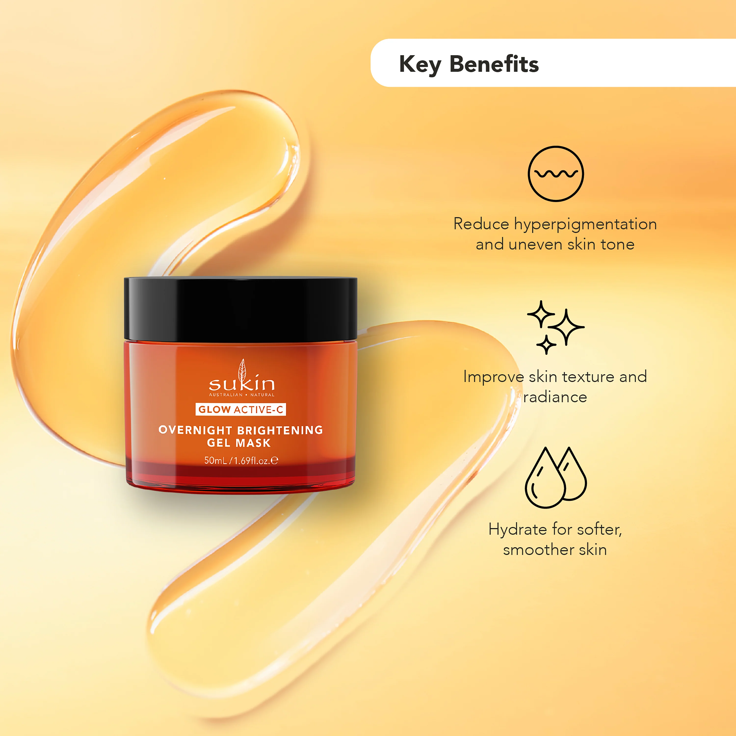 GLOW ACTIVE-C OVERNIGHT BRIGHTENING GEL MASK | 50ML - Image 4