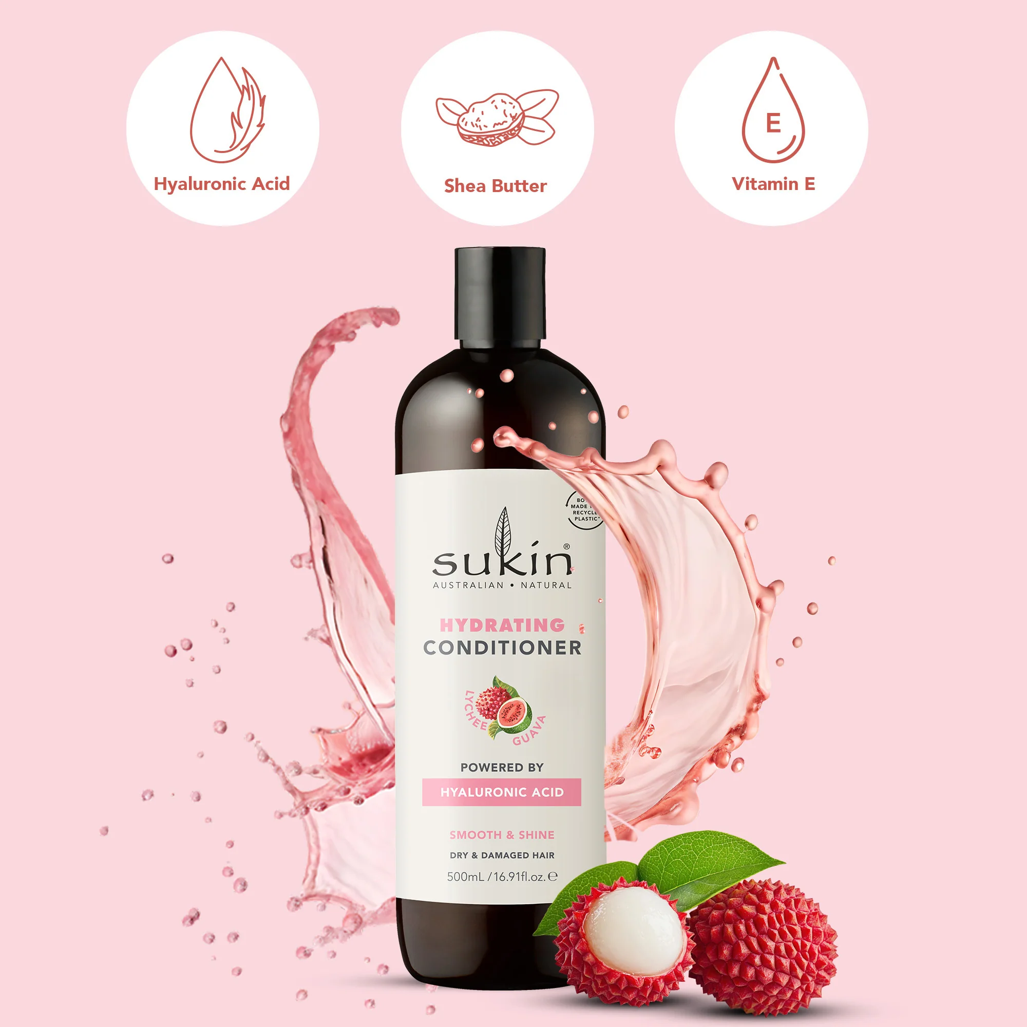 LYCHEE HYDRATING CONDITIONER| FRUITY HAIRCARE | 500ML - Image 4