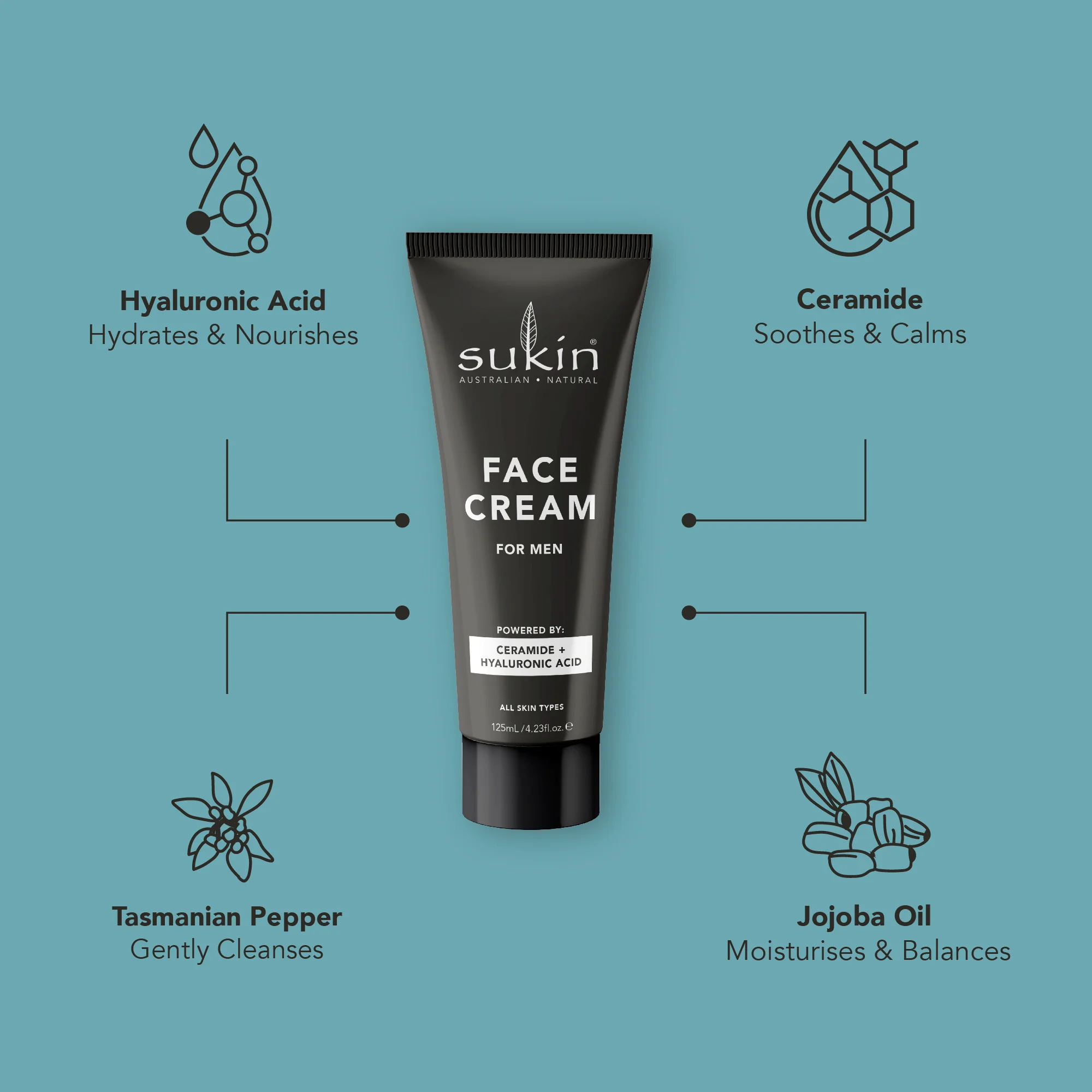 MEN'S FACE CREAM 125ML - Image 3