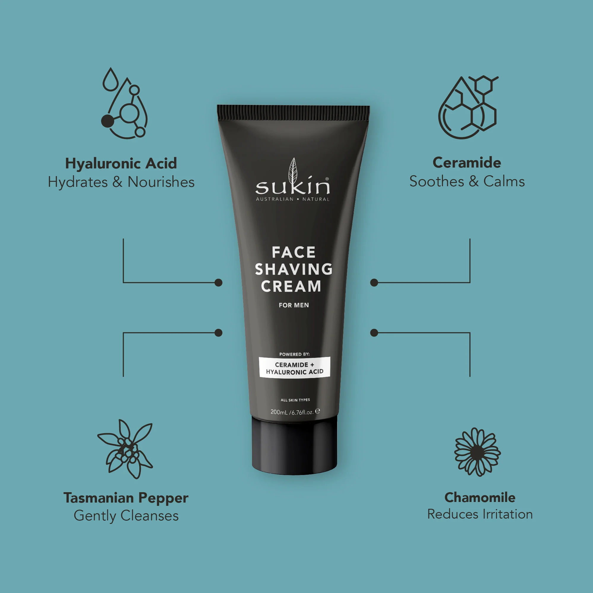 MEN'S SHAVING CREAM 200ML - Image 3