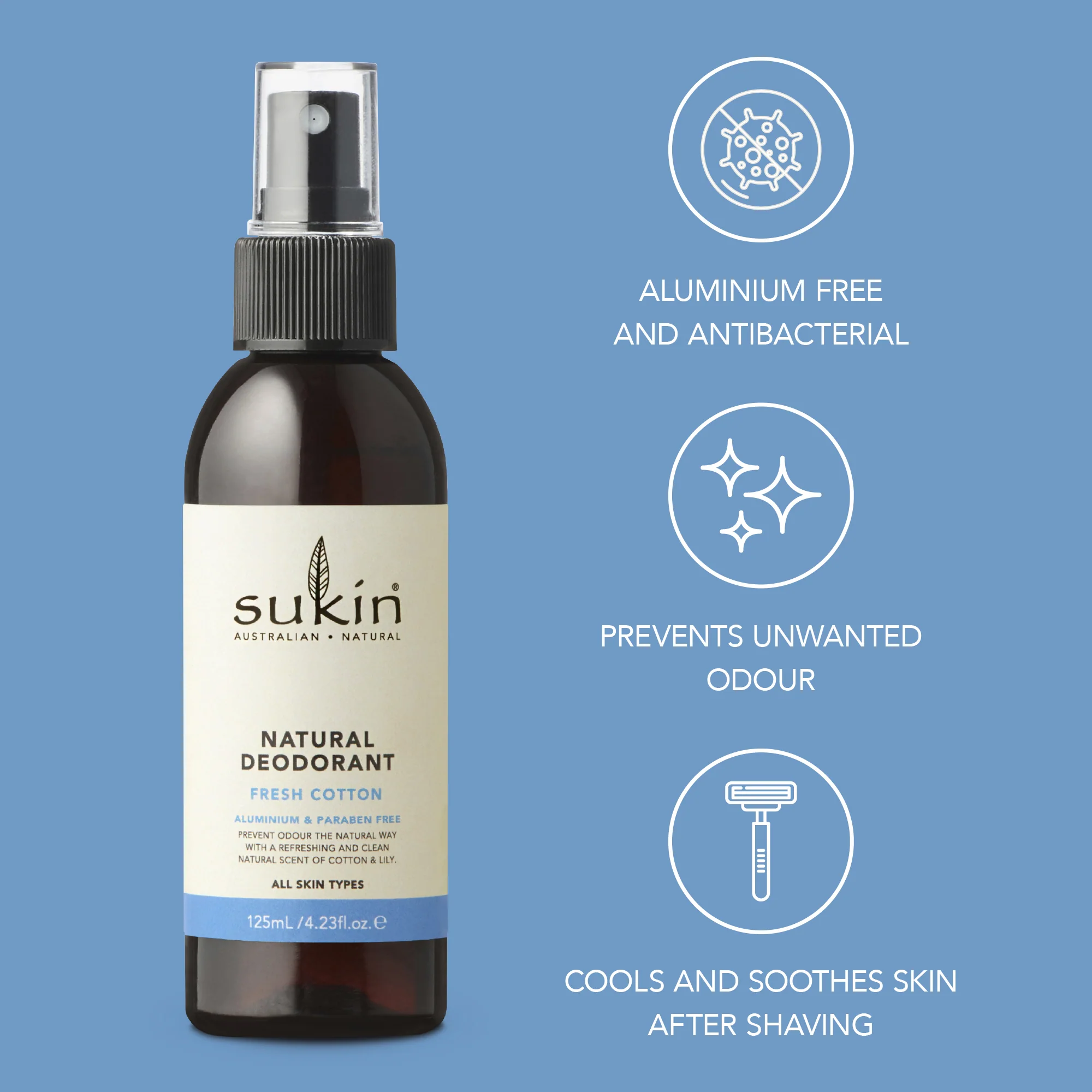 NATURAL DEODORANT FRESH COTTON | 125 mL - Image 5
