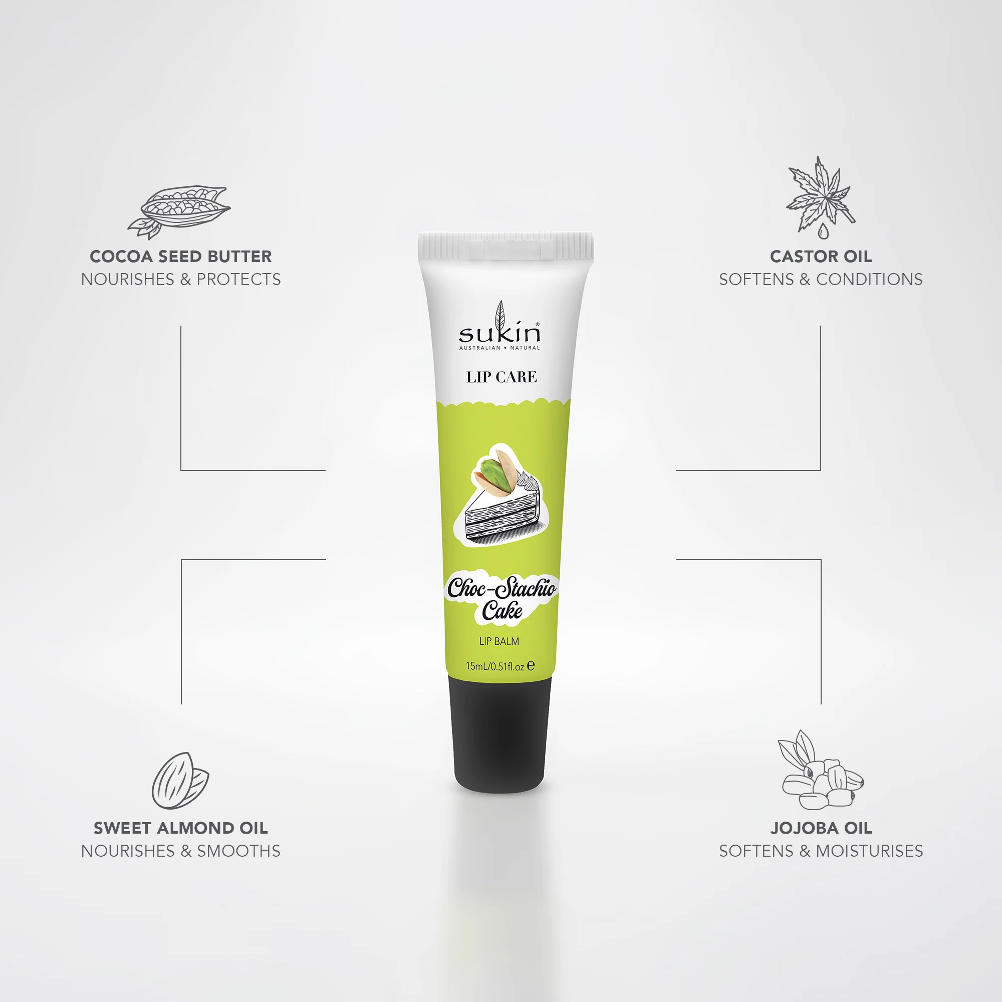 SUKIN CHOCSTACHIO CAKE LIP BALM 15ML - Image 4