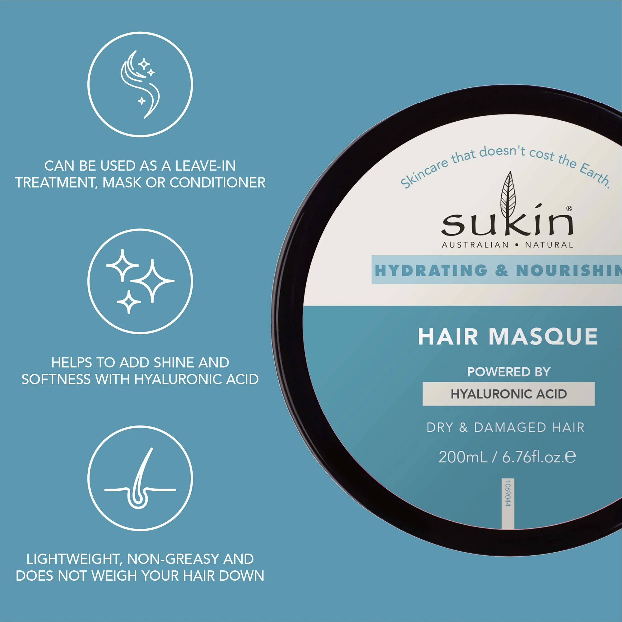 SUKIN HYDRATING AND NOURISHING HAIR MASQUE | 200ML - Image 5