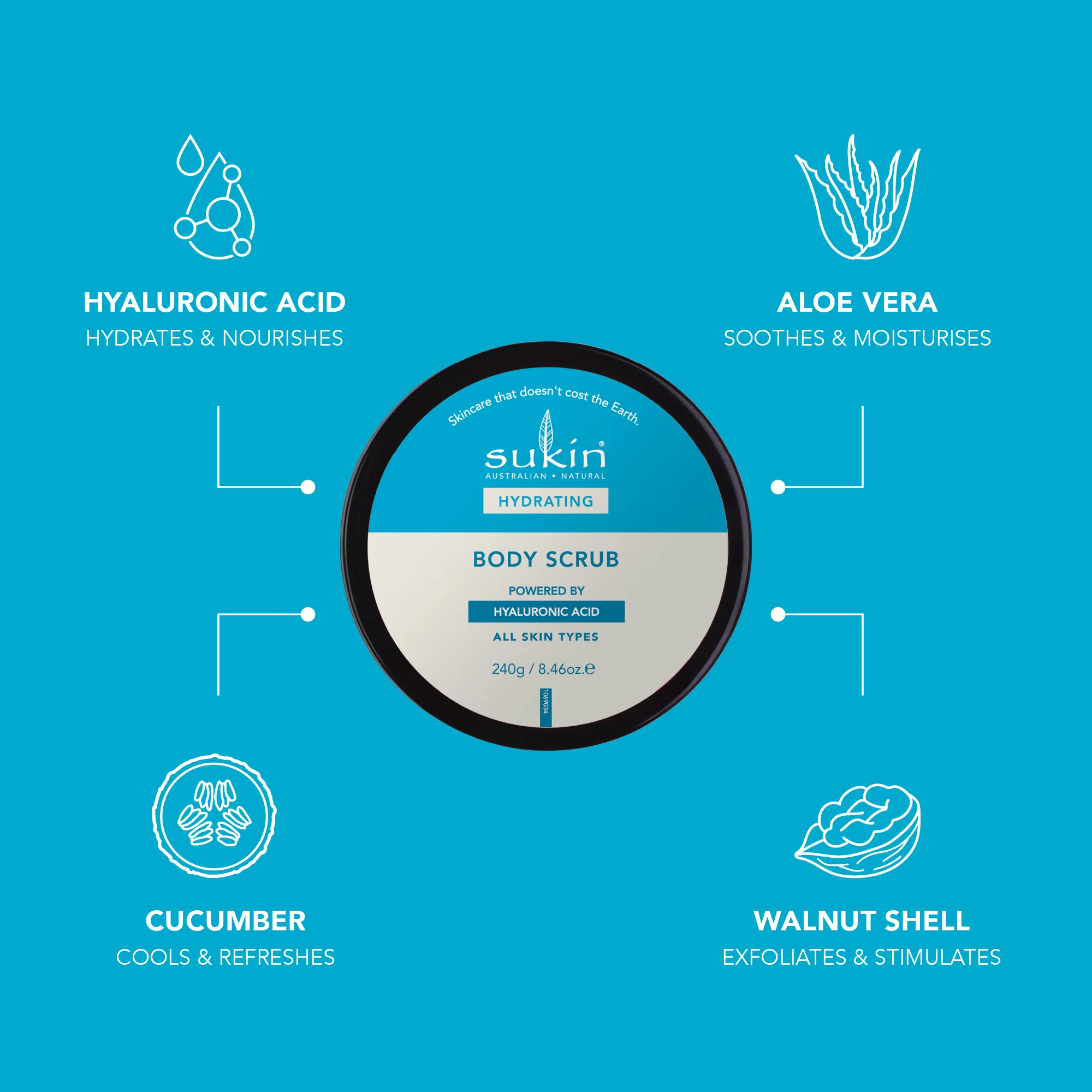 SUKIN HYDRATING BODY SCRUB | 240g - Image 3
