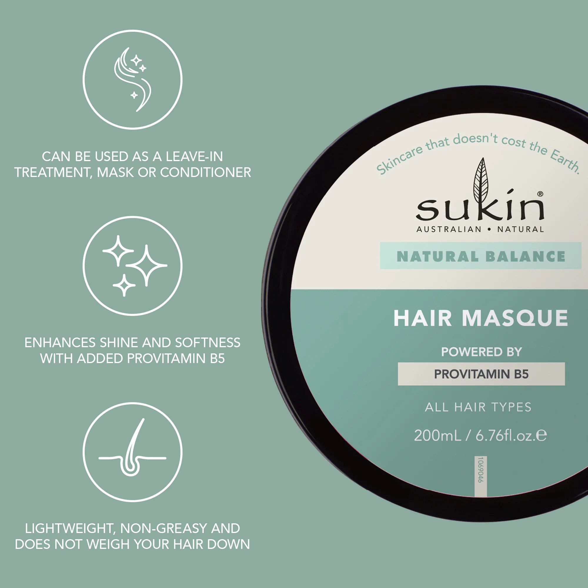 SUKIN NATURAL BALANCE HAIR MASQUE | 200ML - Image 5