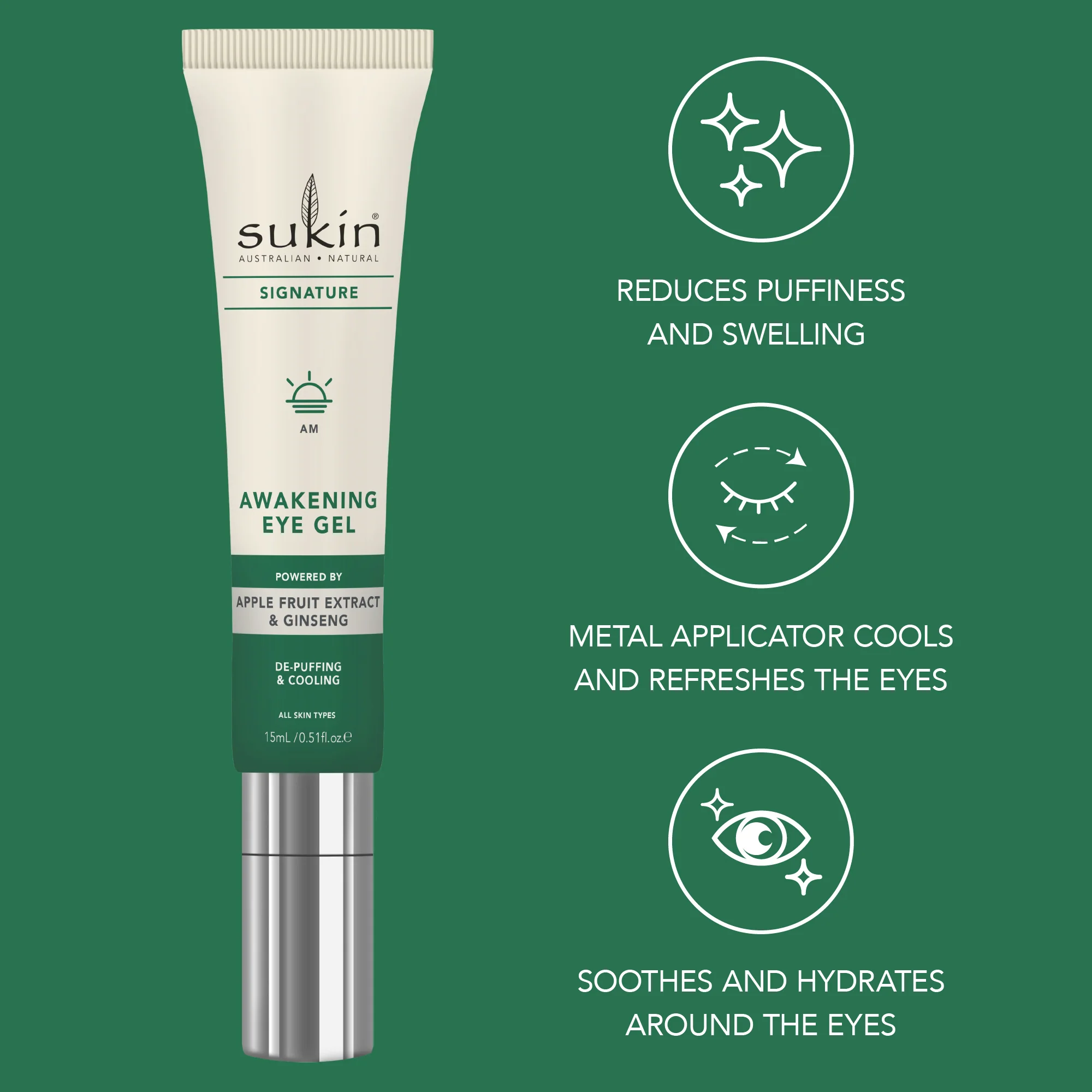SUKIN SIGNATURE AWAKENING EYE GEL | 15ML - Image 4