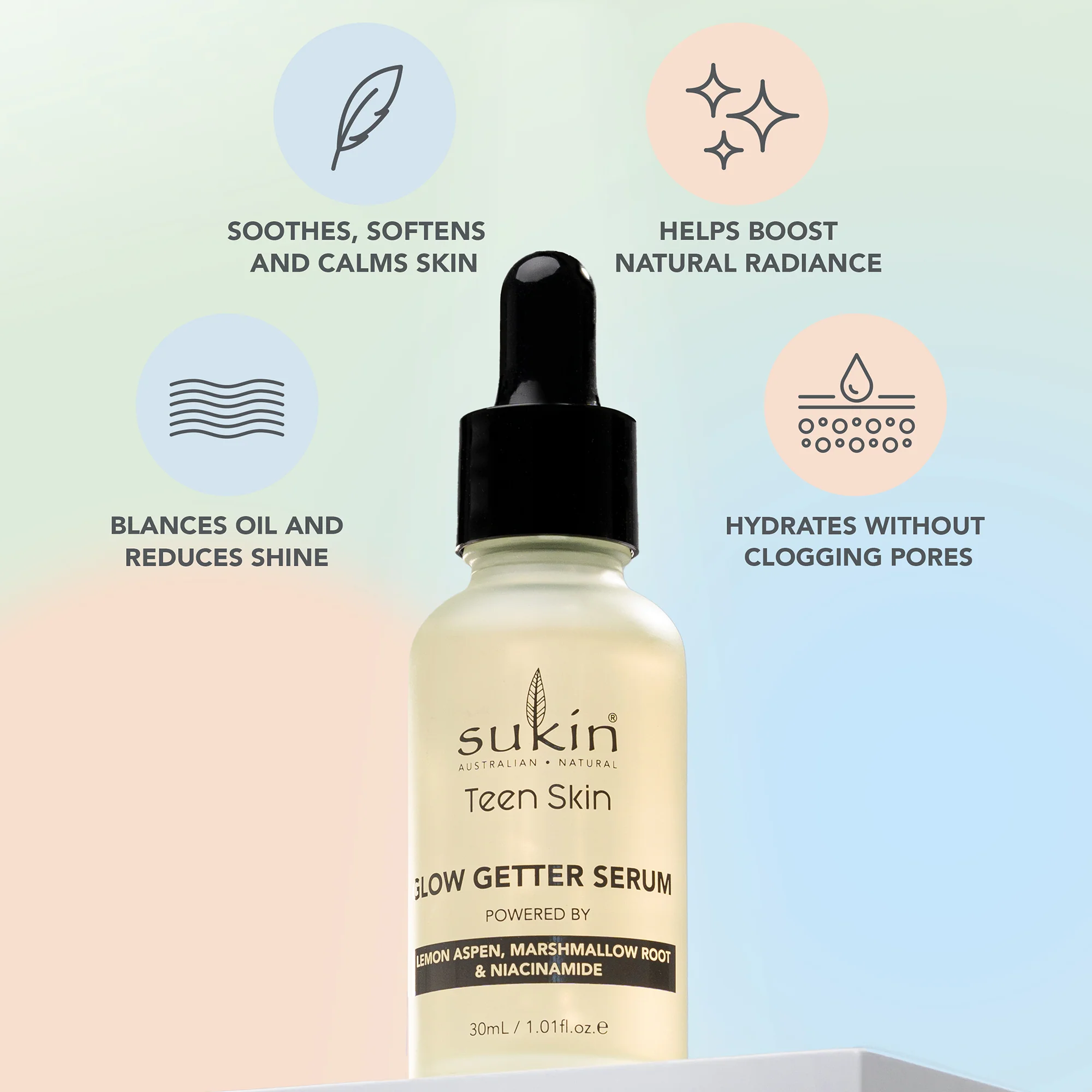 SUKIN TEEN SKIN GLOW GETTER SERUM | 30ML - Image 4