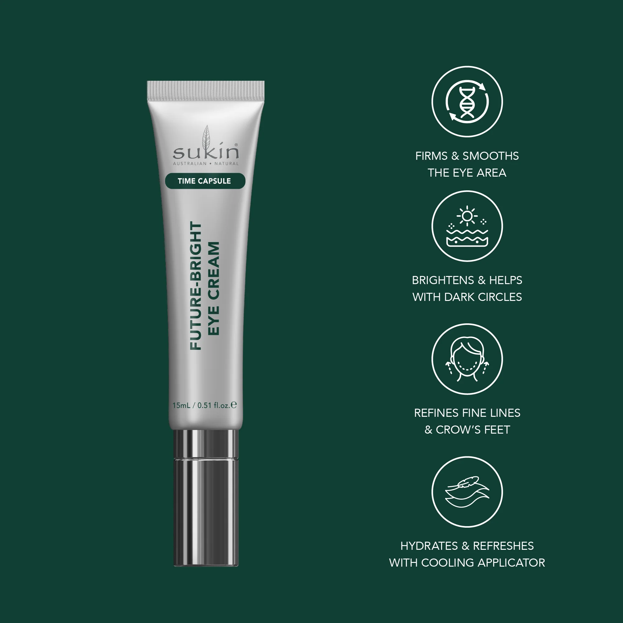 SUKIN TIME CAPSULE FUTURE-BRIGHT EYE CREAM 15ML - Image 3