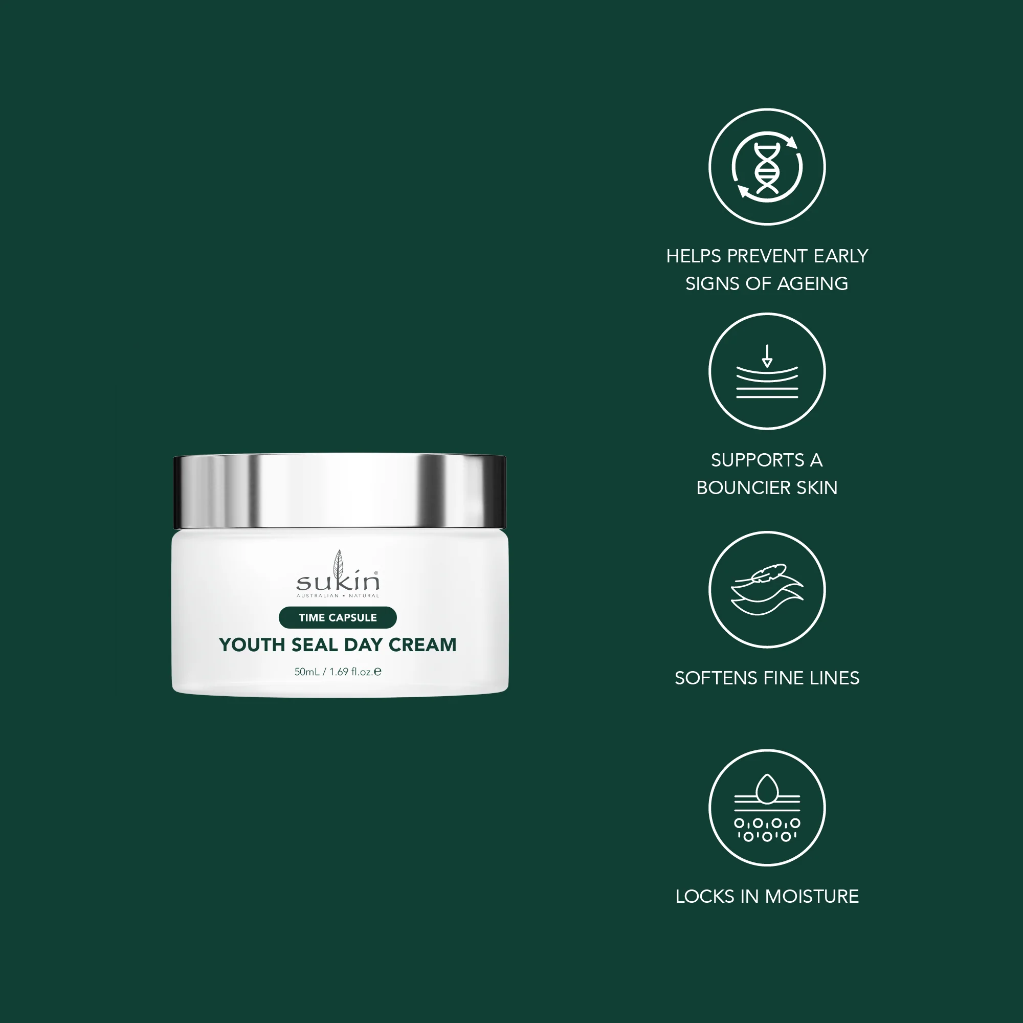 SUKIN TIME CAPSULE YOUTH SEAL DAY CREAM 50ML - Image 4