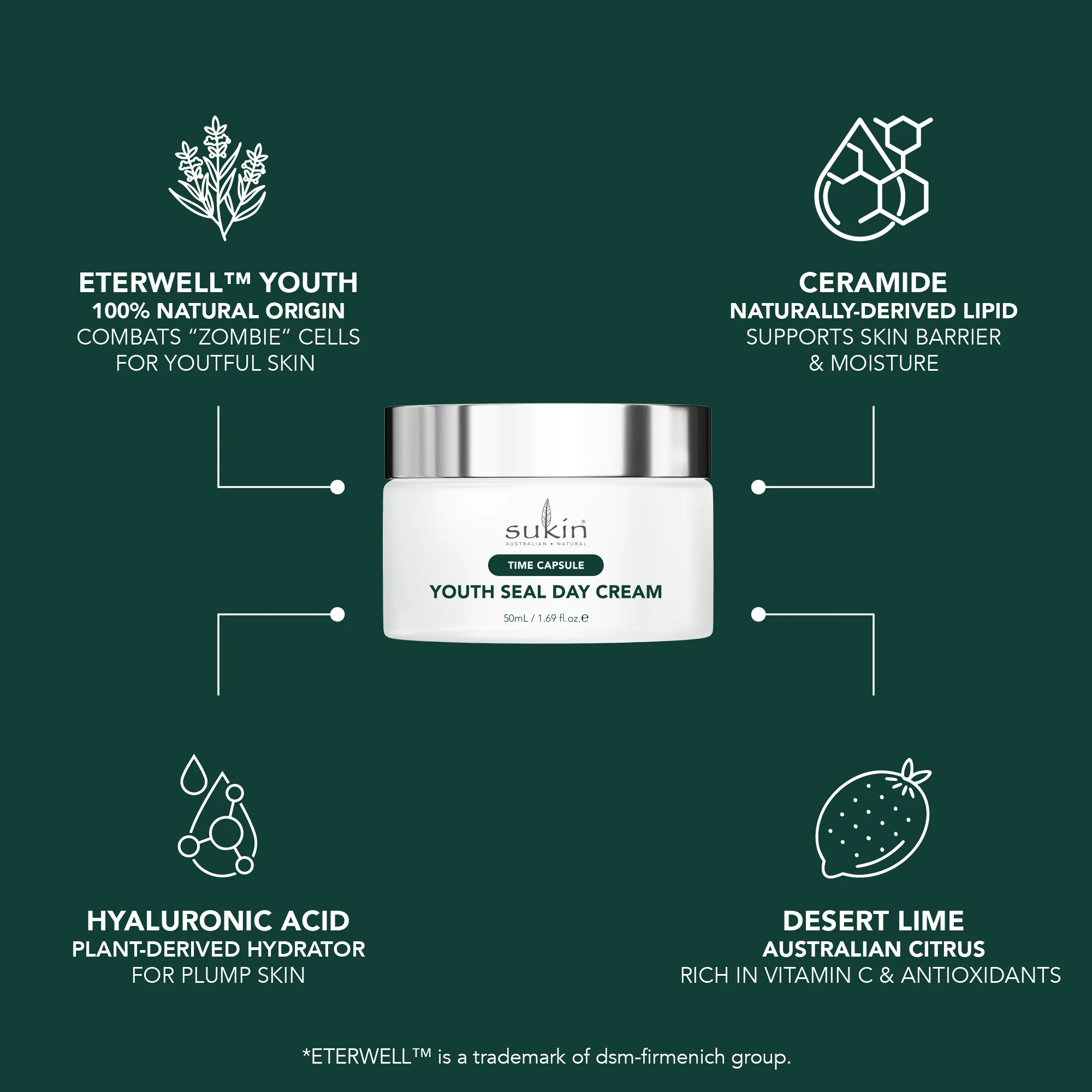 SUKIN TIME CAPSULE YOUTH SEAL DAY CREAM 50ML - Image 5